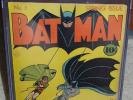 Batman #1 #2 #3 CGC 6.5 5.0 7.5 (R) DC 1940 Golden Age Holy Grail SET 111 cm