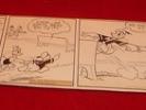 Disney 1940 Original Comic Strip Art Lay Out Ink Drawings Donald & Daisy Hurry
