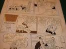 Disney 1942 Double Production Original Comic Strip Art Lay Out Ink Drawings