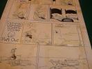 Disney 1941 Double Production Original Comic Strip Art Lay Out Ink Drawings