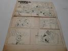 Disney 1943 Original 2nd Cover Comic Strip Art Lay Out Ink Drawings Christmas