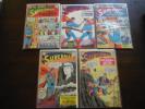 SUPERMAN DC Silver Age lot of 5 # 178,193,194,196 & 197 VG+ to FN 3FC