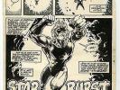 Captain Marvel #57 Splash Original Art Star Burst Pat Broderick Marvel Bronze