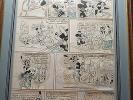 Disney 1943 Framed Mickey Mouse Original Comic Strip Art Lay Out Ink Drawings #3