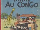 HERGE TINTIN AU CONGO DOS ROUGE EDITION CASTERMAN COULEURS 4ePLAT B2 1948