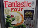 Fantastic Four #1 CGC 9.4 (R) NM Marvel 1961 Silver Age Holy Grail B12 cm bonus