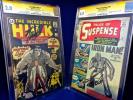 Tales of Suspense #39 CGC 4.0 & Hulk #1 CGC 2.0 SIGNED Stan Lee Marvel set lot