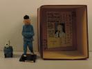 Tintin Herge rare Statuette 20 cm Lotus Bleu avec Milou Leblon Delienne