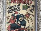 AVENGERS #4 CGC 3.0 ow ORIGIN AND 1ST SA APP CAPTAIN AMERICA 1964 Marvel Comics