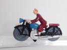 PIXI METAL FIGURINE HERGE TINTIN ON MOTORCYCLE MOTO