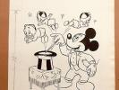 ORIGINAL ART COVER, FOUR COLOR #819 MICKEY MOUSE IN MAGIC LAND 1957 DELL,DISNEY