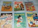 6 Vintage Disney Comic Books Estate Find Mickey Mouse, Donald Duck, Dumbo, Bamb