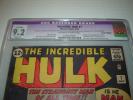 Marvel Comics Incredible Hulk # 1  CGC 9.2 OW/W Restored Slight A