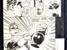 DC Comics Green Lantern Original Comic Cover Art. Issue 1 page 8 splash signed.