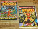 2x POWER OF WARLOCK no.1 + STRANGE TALES no.178 lot Marvel 1972 1st MAGUS cents