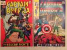 (2) Captain America Comics #118 and #119 Marvel 1969 Falcon