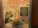 fantastic four 1 Cgc 3.0 Yellow Label Stan Lee Ow/w Pages