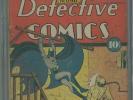Batman Detective Comics #36 CGC 1.0 Qualified 1940 1st Appearance Hugo Strange
