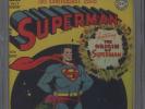 1948 DC COMICS SUPERMAN #53 ORIGIN RETOLD 10TH ANNIVERSARY CGC 9.0 OW-WHITE