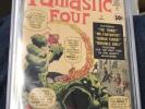 1961 Fantastic Four #1  CGC 4.5Mole Man 1st App Off-White to White Pages