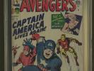 Avengers 4 CGC 3.0 UK Edition | Marvel 1964 | 1st Silver Age Captain America.