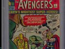 Avengers #1 CGC 8.5 VF+ Marvel Thor Hulk Iron Man Ant-Man Wasp Loki OW/W Pages