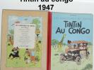 ANCIEN ALBUM TINTIN AU CONGO Casterman 1947 dos rouge plat B3 Imp Belgique TTBE