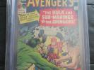 Marvel AVENGERS 3 (1964) CGC 7.0 1st HULK and NAMOR TEAM-UP X-MEN SPIDEY FF
