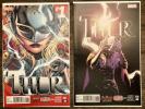 Thor 1 & Thor 8 Vol 4 (2014), 2-Comic Lot, Female Thor, Jason Aaron