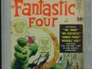 1961 MARVEL FANTASTIC FOUR #1 1ST APPEARANCE STAN LEE SIGNED CGC 5.5 UNDERGRADED