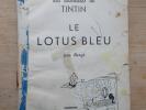 TINTIN : album en noir et blanc. Le LOTUS BLEU 1942.  Plat A18.  HERGE .TINTIN.