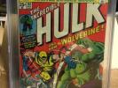 The Incredible Hulk #181 CGC 9.6. Hulk, Wolverine,- Rare White Pages