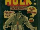 Hulk #1 CGC 6.0 (R) Marvel 1962 1st Hulk Avengers Key Silver Age L3 141 cm