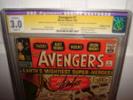 Avengers #1 Comic CGC 3.0 Restored Rare SS Signature Series Signed by Stan Lee