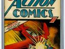 Action Comics #10 CGC 8.0 OW 3rd Superman Cover Shuster Moldoff DC Golden Age