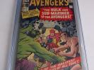Avengers #3 1964 CGC Graded 7.0 OW/W Pages 1st Hulk & Namor Team-Up UK Variant