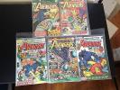 Lot Of 5 Avengers Marvel Comic Books #136 137 138 139 140 Iron Man Hulk Thor WOW