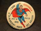 3-1/2" Vintage 1976 Superman NPP Button Albright-Knox Art Gallery DC COMICS
