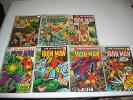 The Invincible Iron Man - LOT of 7 OLD Comics - VG,F,VF - #9,17,20,21,22,31,33