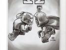 New Avengers #11 Castellani 1:100 Iron Man vs Dr Doom Lego Sketch Variant  NM