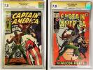 Captain America #117 & #118 CGC 7.0 SS Stan Lee & Joe Sinnott 1st & 2nd Falcon