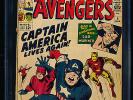 Avengers # 4 CGC 3.5  - 1st SA Captain America - OFF-WHITE Pgs