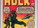 Hulk #3 CGC 3.0 Marvel 1962 Avengers Iron Man Thor See Scan C12 141 1 cm