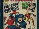 Avengers 4   CGC 3.5  1st Captain America