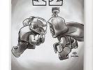 New Avengers #11 Castellani 1:100 Iron Man vs Dr Doom Lego Sketch Variant  VF