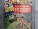 Avengers # 3 CGC 8.0 Kirby **1st Hulk & Sub-Mariner Team-Up** Silver Age