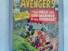 AVENGERS #3, CGC 6.0 Wht Pgs, Hulk Sub-Mariner Spider-Man, Fantastic Four X-Men