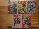 Captain America silver age key iss.- 101, 105, 107, 109, 118- see pics