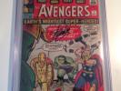 AVENGERS #1 1963 CGC 5.0 Signed Stan Lee