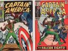 Captain America #117 (VG) & #118 (FN-) (1968 Series) 1st Falcon Sep/Oct 1969